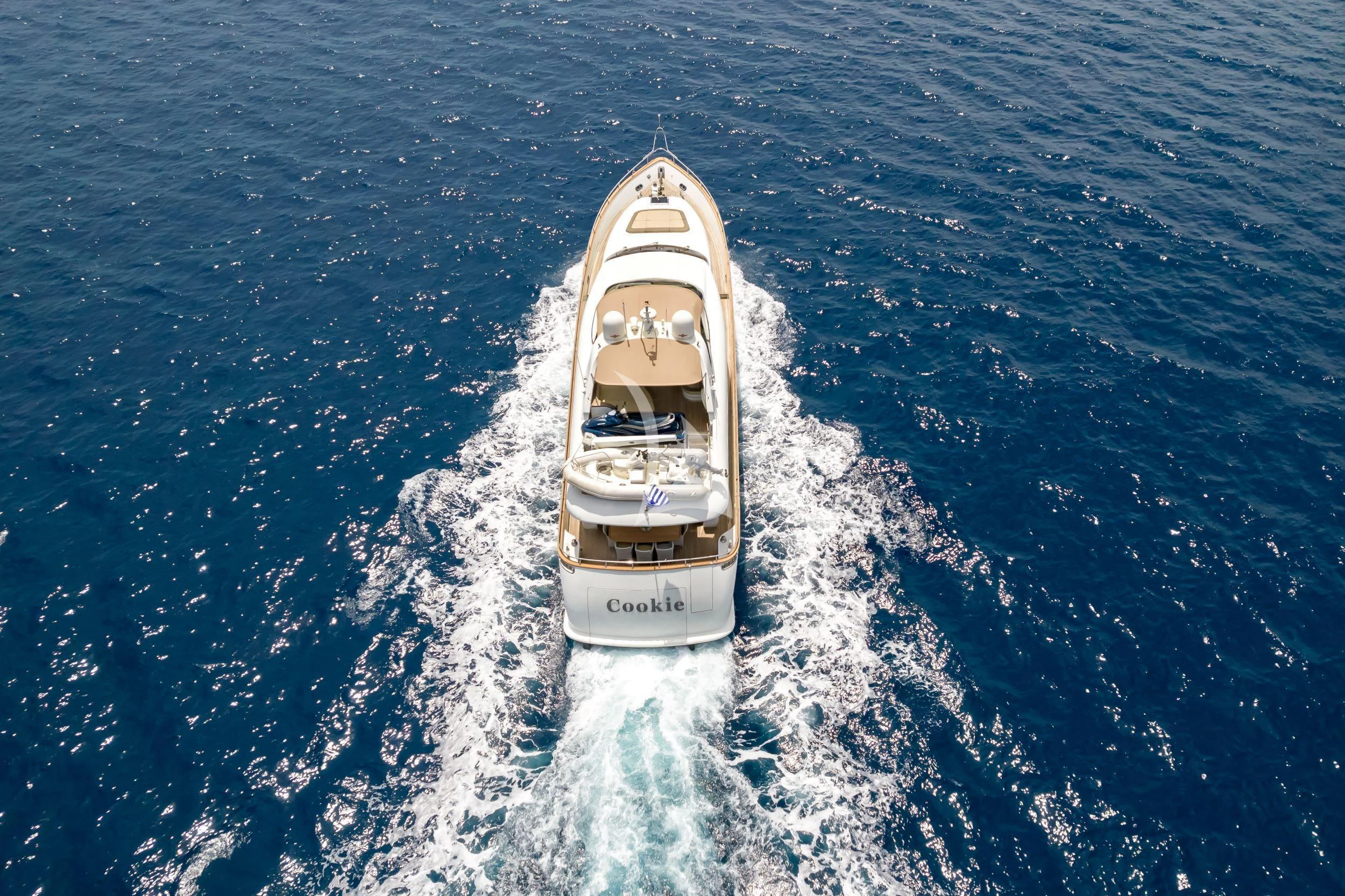 a boat in the water aboard COOKIE Yacht for Charter
