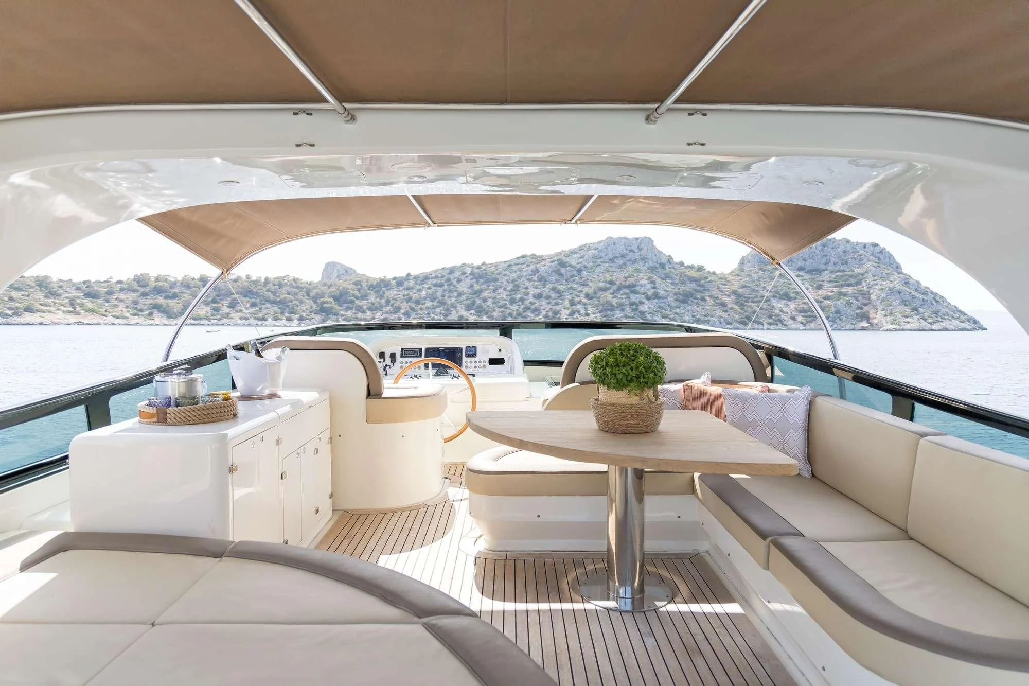 a room with a table and chairs aboard COOKIE Yacht for Charter
