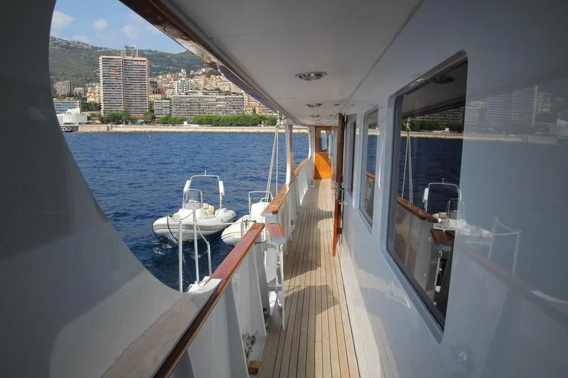 a boat on a body of water aboard SEAGULL OF CAYMAN Yacht for Sale
