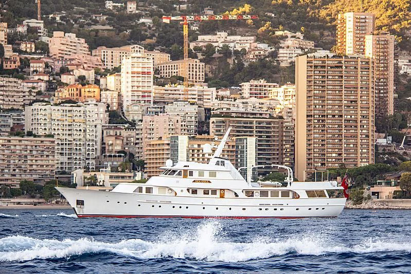 a boat on the water aboard SEAGULL OF CAYMAN Yacht for Sale