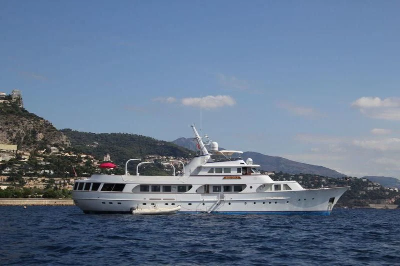a boat in the water aboard SEAGULL OF CAYMAN Yacht for Sale