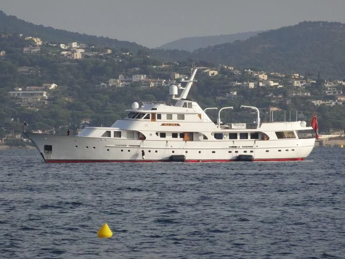 a boat in the water aboard SEAGULL OF CAYMAN Yacht for Sale
