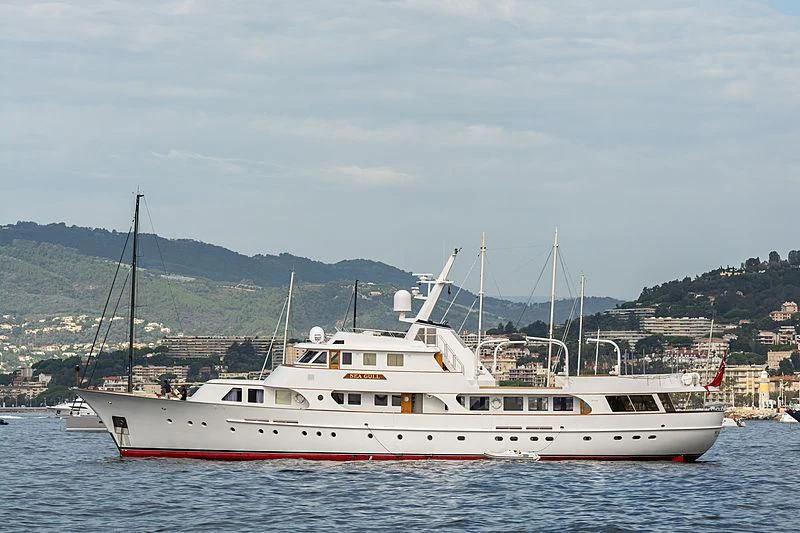 a boat in the water aboard SEAGULL OF CAYMAN Yacht for Sale