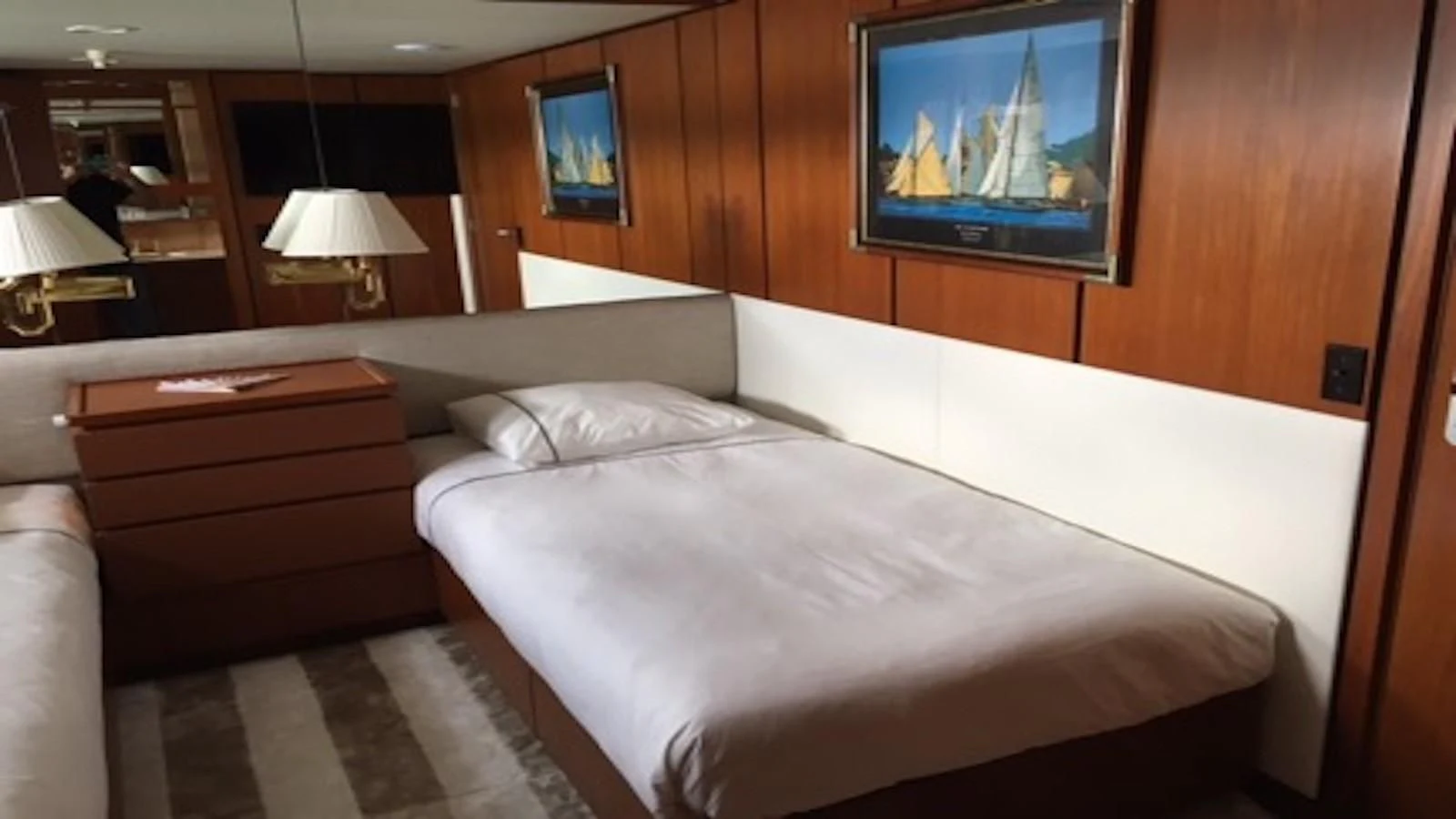 a room with two beds aboard SEAGULL OF CAYMAN Yacht for Sale