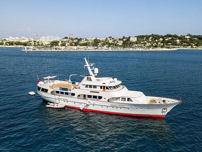 a boat in the water aboard SEAGULL OF CAYMAN Yacht for Sale