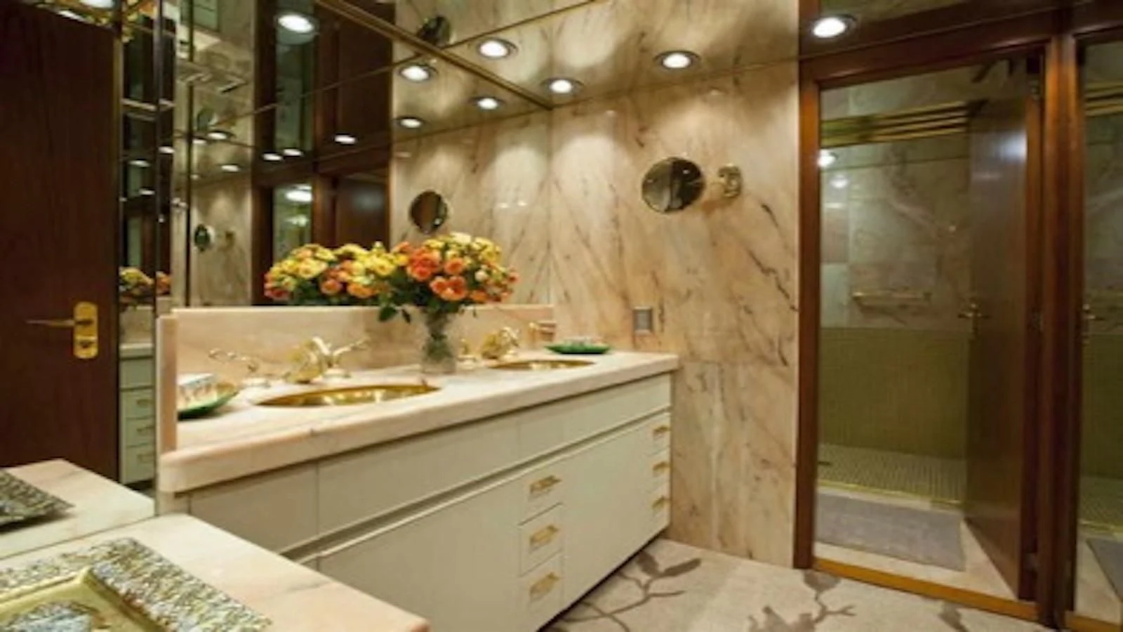 a kitchen with a countertop aboard SEAGULL OF CAYMAN Yacht for Sale