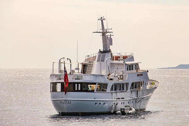 a boat on the water aboard SEAGULL OF CAYMAN Yacht for Sale