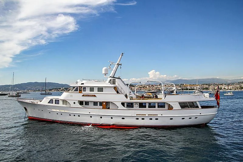 a boat in the water aboard SEAGULL OF CAYMAN Yacht for Sale