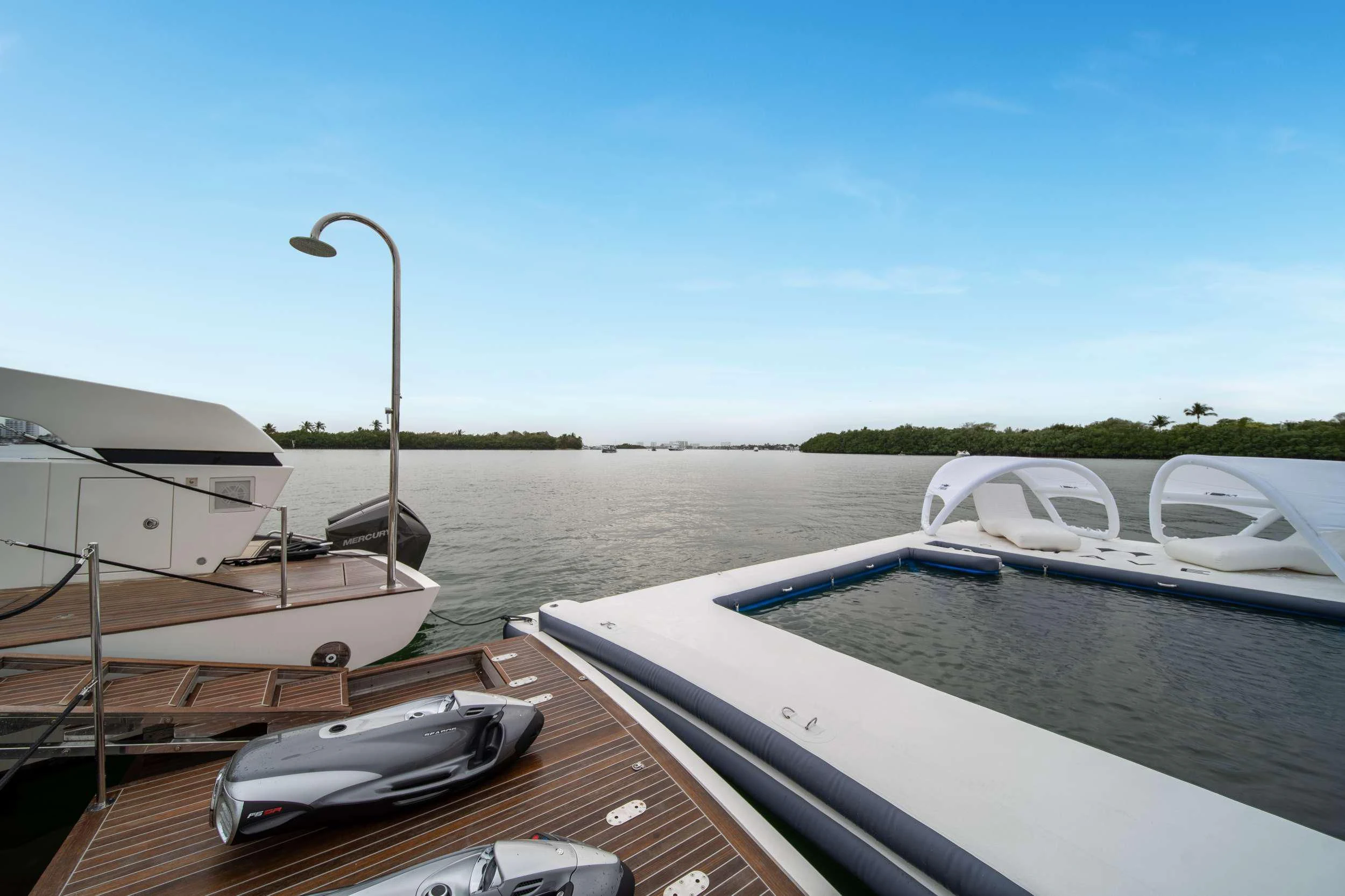 a boat on the water aboard MAVE Yacht for Sale