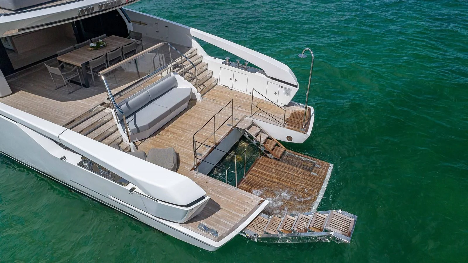 a boat on the water aboard MAVE Yacht for Sale