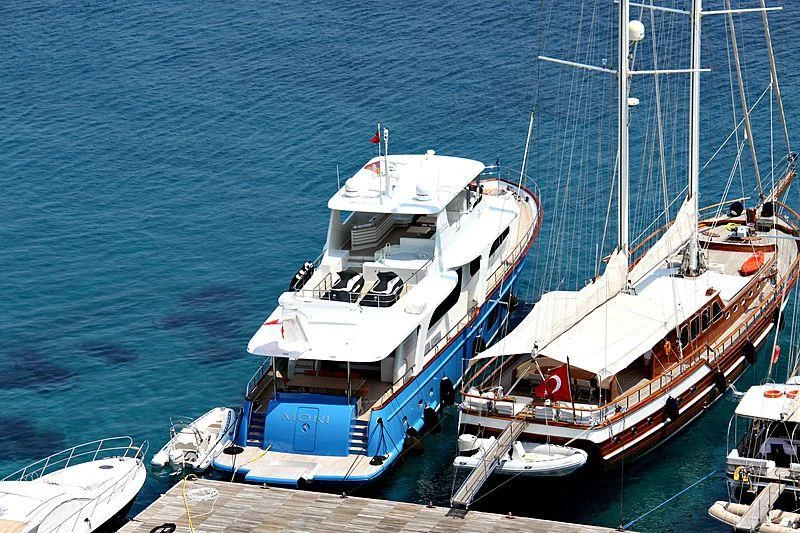 a group of boats are parked in the water aboard PRIMA MEA Yacht for Sale