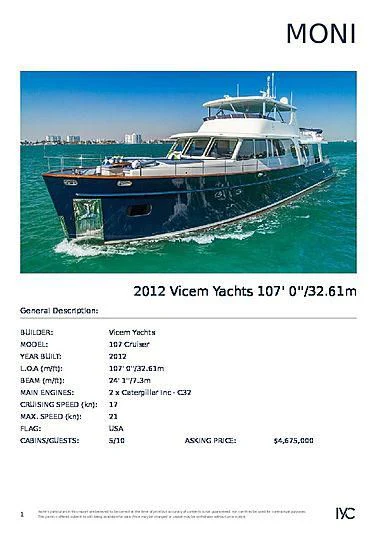 website aboard PRIMA MEA Yacht for Sale