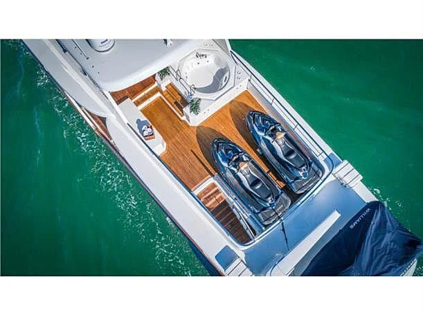 a car on a road aboard PRIMA MEA Yacht for Sale