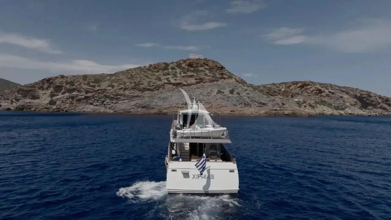 a boat on the water aboard XIPHIAS Yacht for Charter