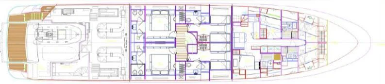 diagram, engineering drawing aboard TINY WAVE Yacht for Sale