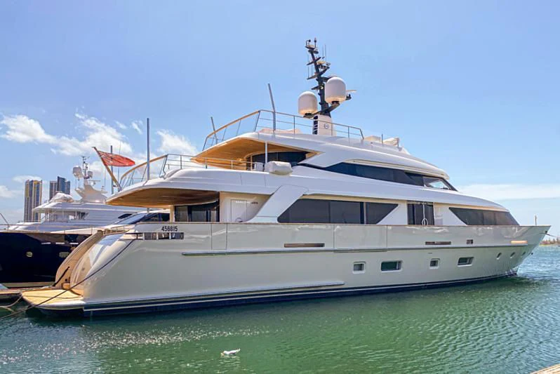 a large white yacht aboard TINY WAVE Yacht for Sale