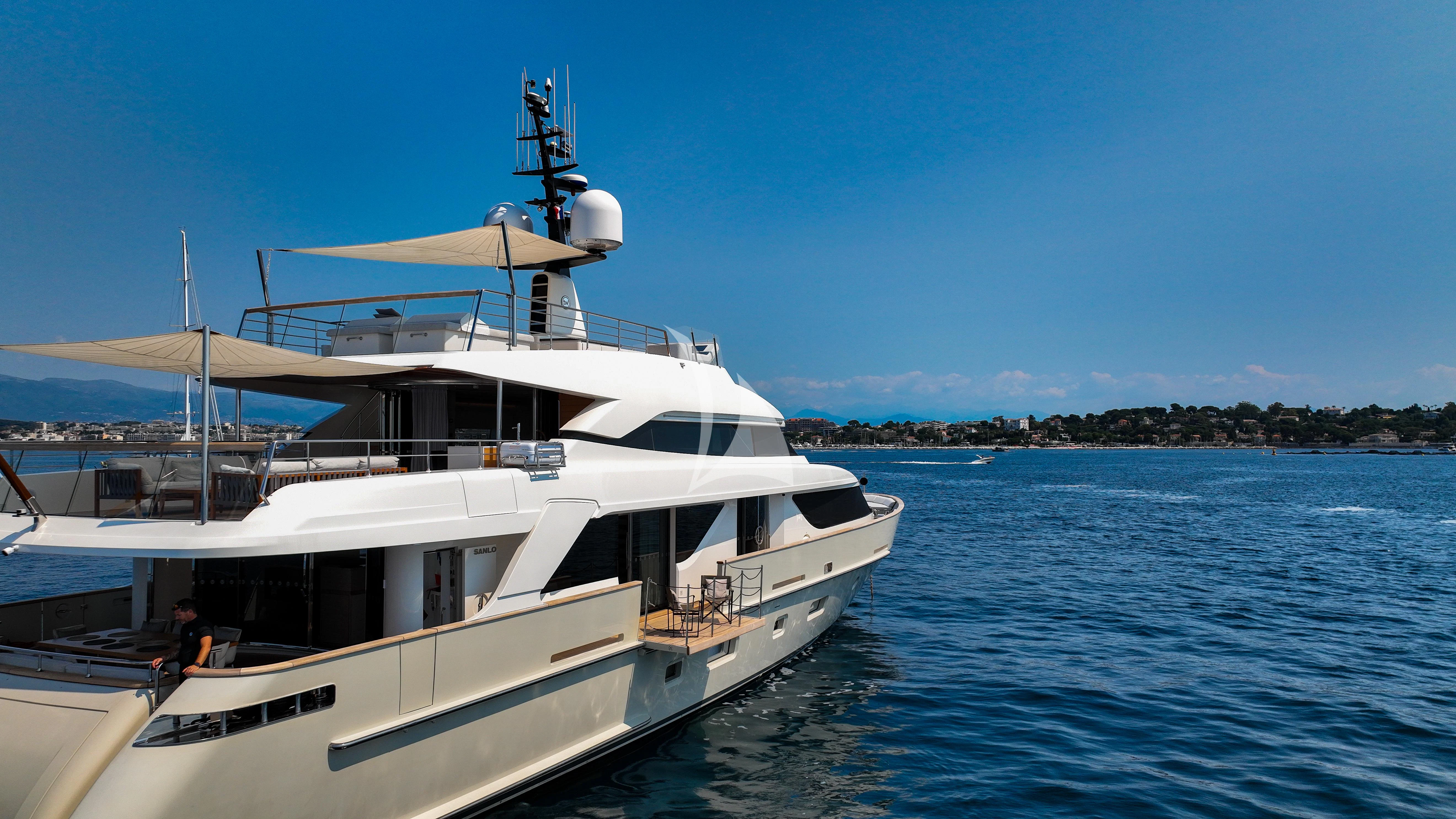 a boat in the water aboard TINY WAVE Yacht for Sale