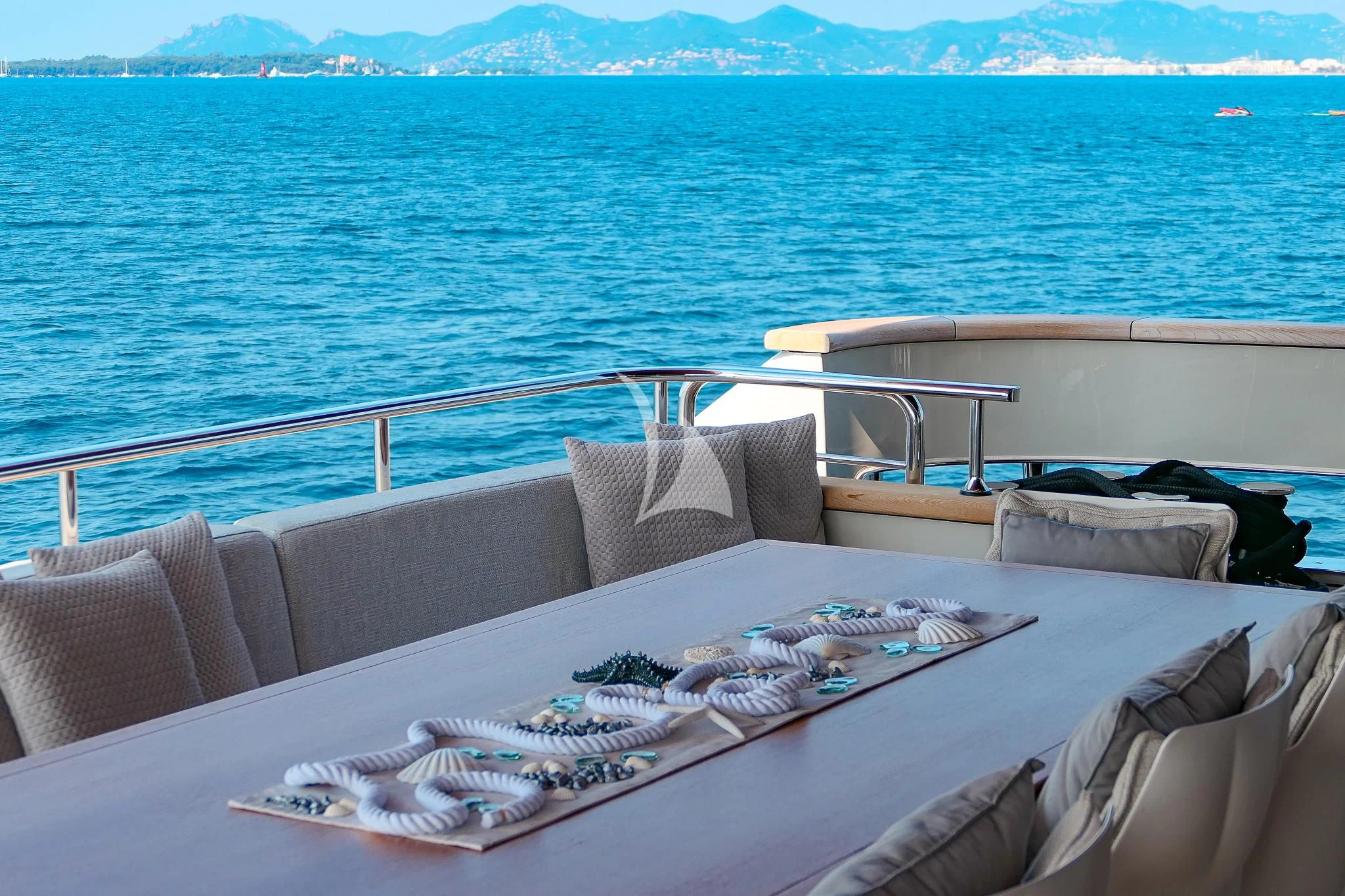 a bed on a boat aboard TINY WAVE Yacht for Sale