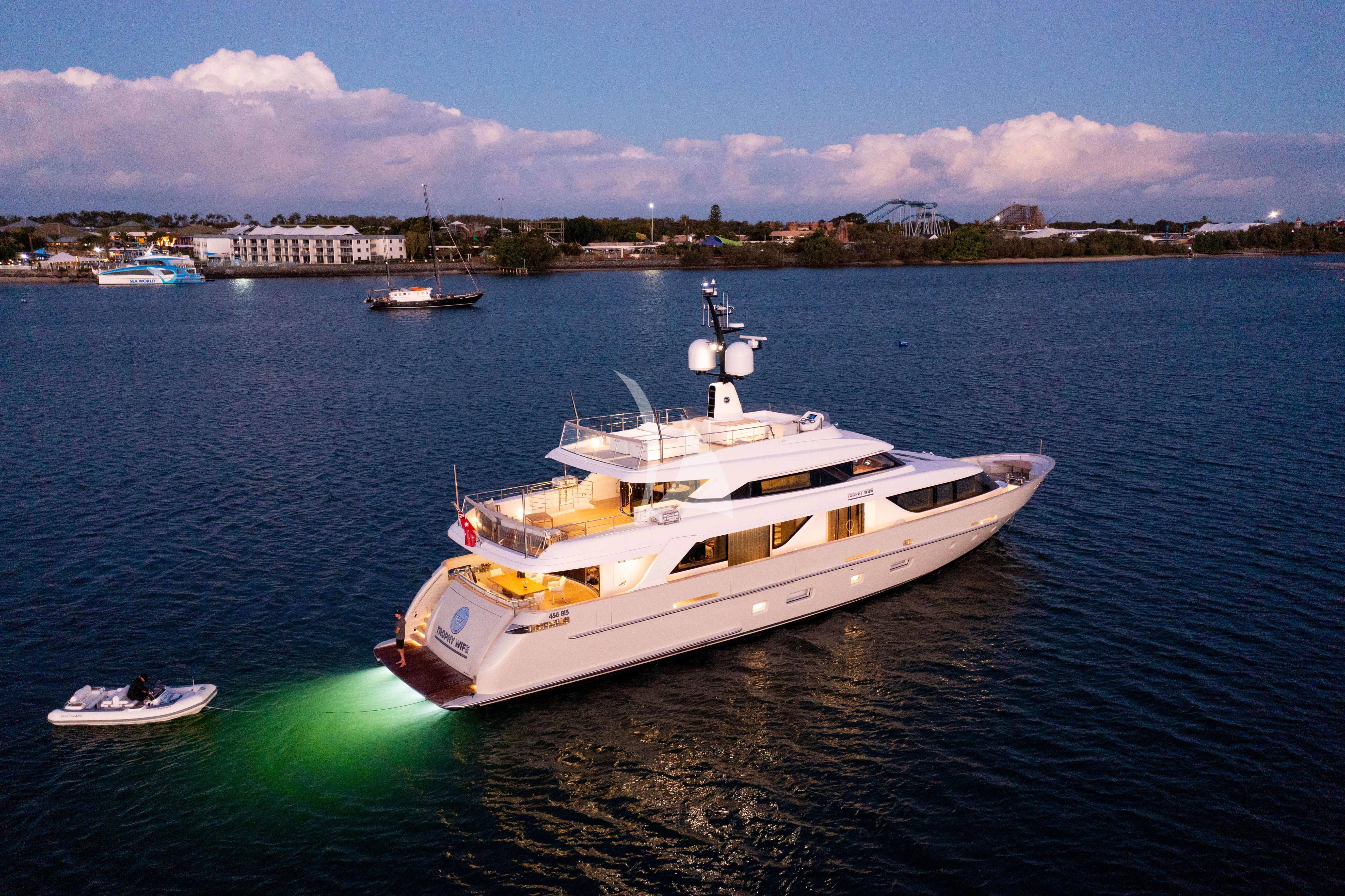 a boat in the water aboard TINY WAVE Yacht for Sale
