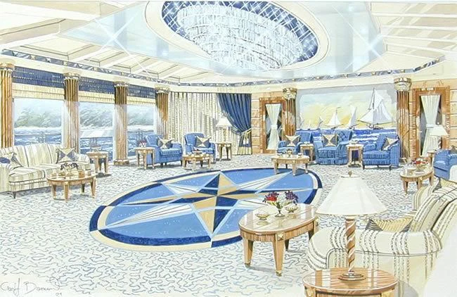 a large room with a pool table and chairs aboard PRINCE ABDULAZIZ Yacht for Sale