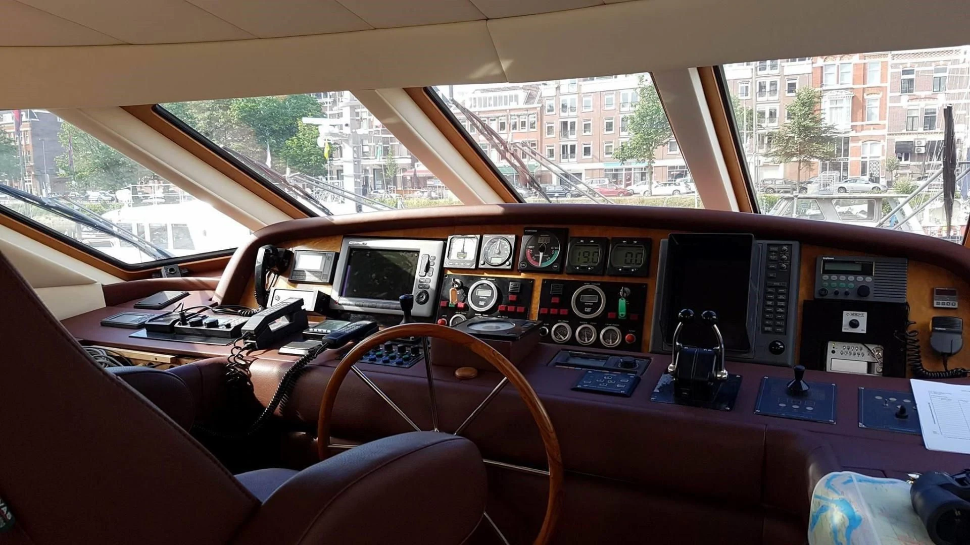 inside of a car aboard LADY MIKKI Yacht for Sale