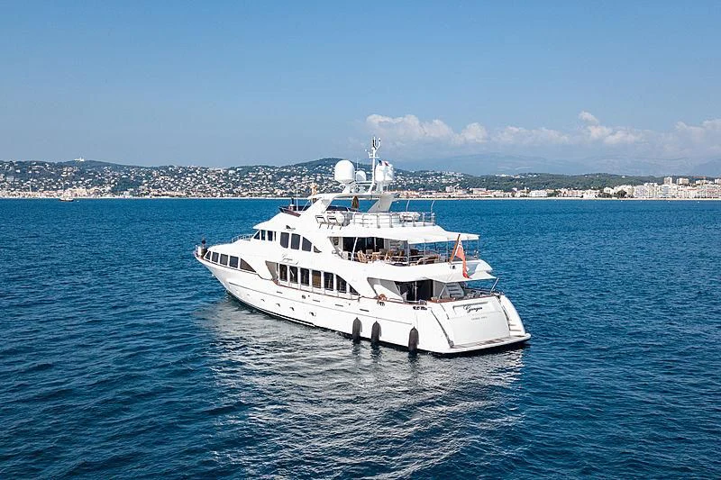 a boat in the water aboard GIORGIA I Yacht for Sale