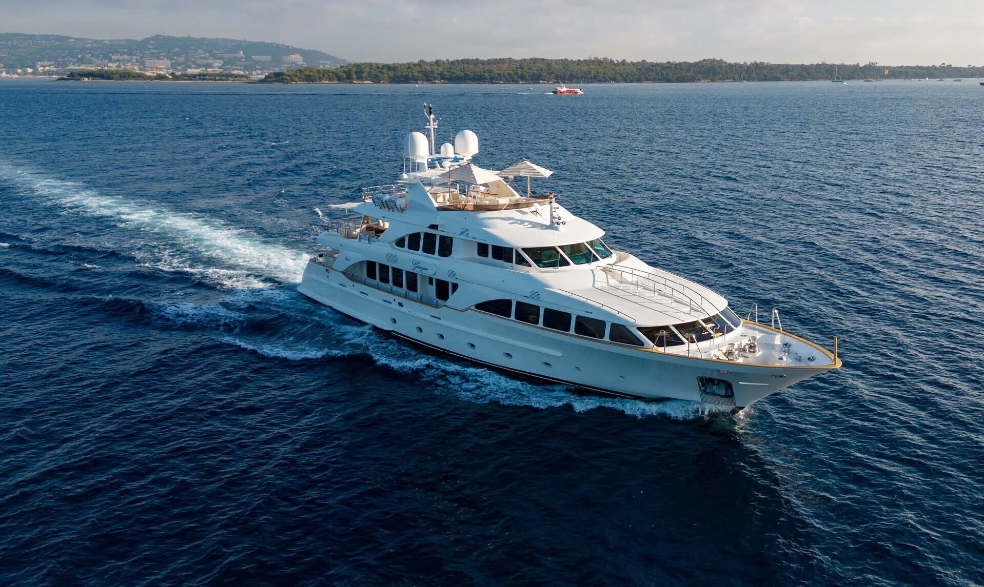 a boat on the water aboard GIORGIA I Yacht for Sale