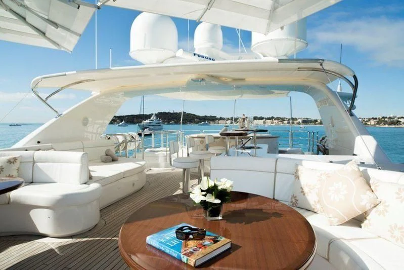 a room with a table and chairs aboard GIORGIA I Yacht for Sale