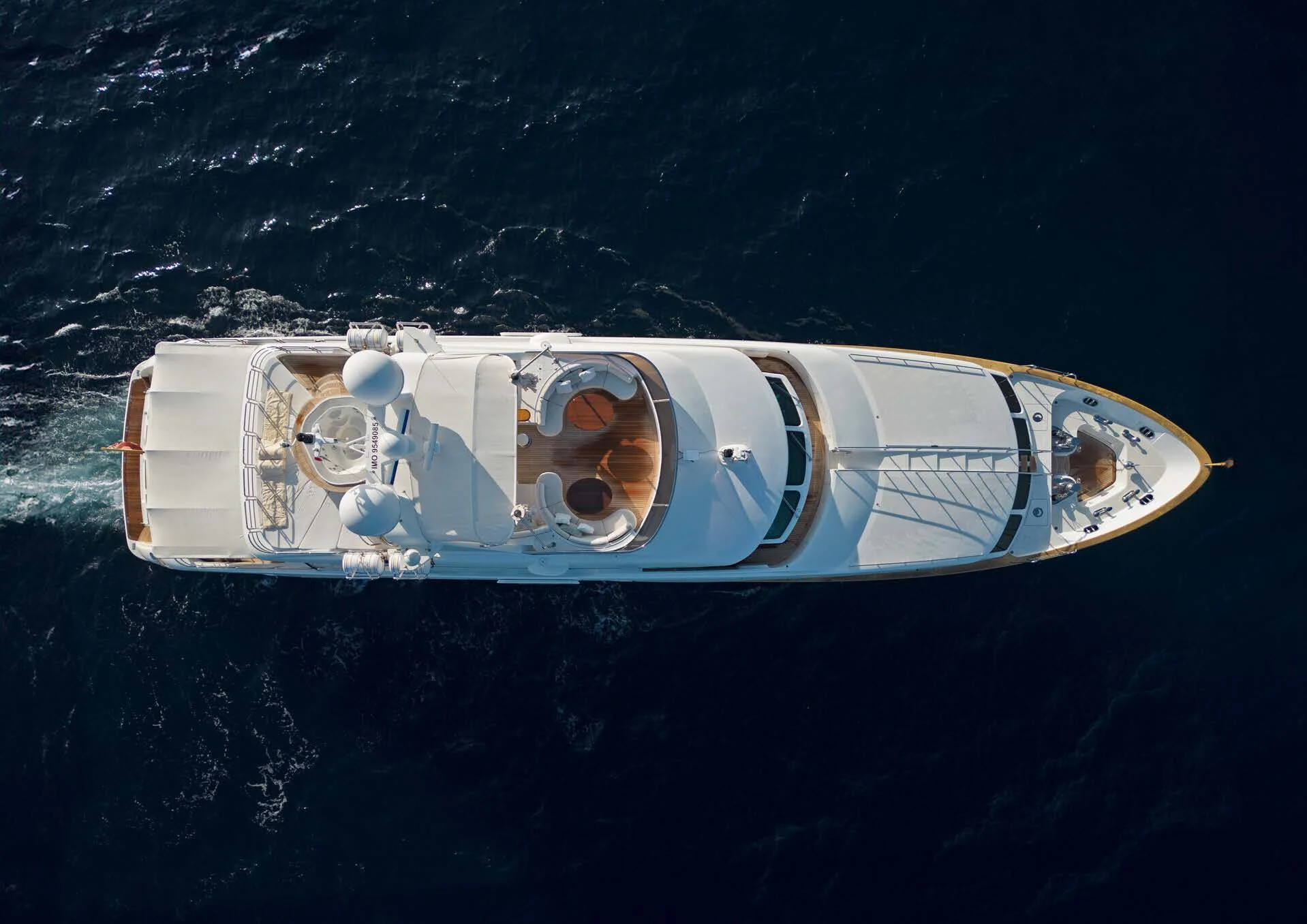 a space ship in outer space aboard GIORGIA I Yacht for Sale