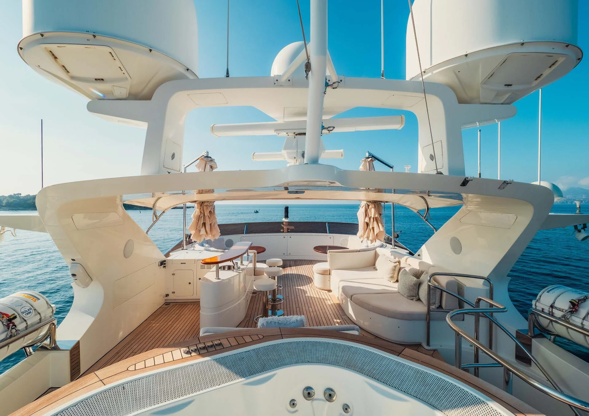 a boat with many seats aboard GIORGIA I Yacht for Sale