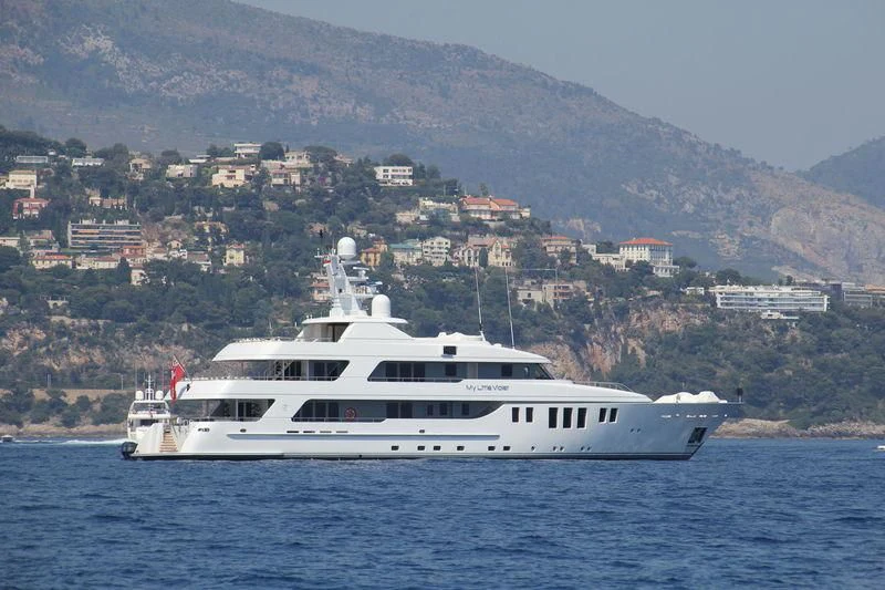 a boat on the water aboard MY LITTLE VIOLET Yacht for Sale