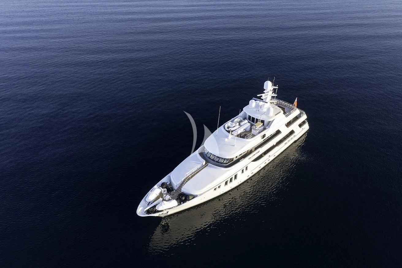 a boat in the water aboard MY LITTLE VIOLET Yacht for Sale