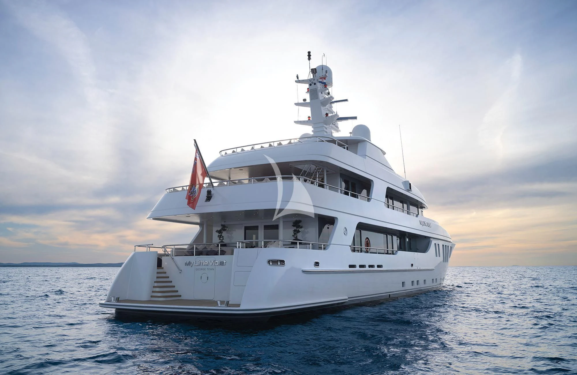 a boat in the water aboard MY LITTLE VIOLET Yacht for Sale