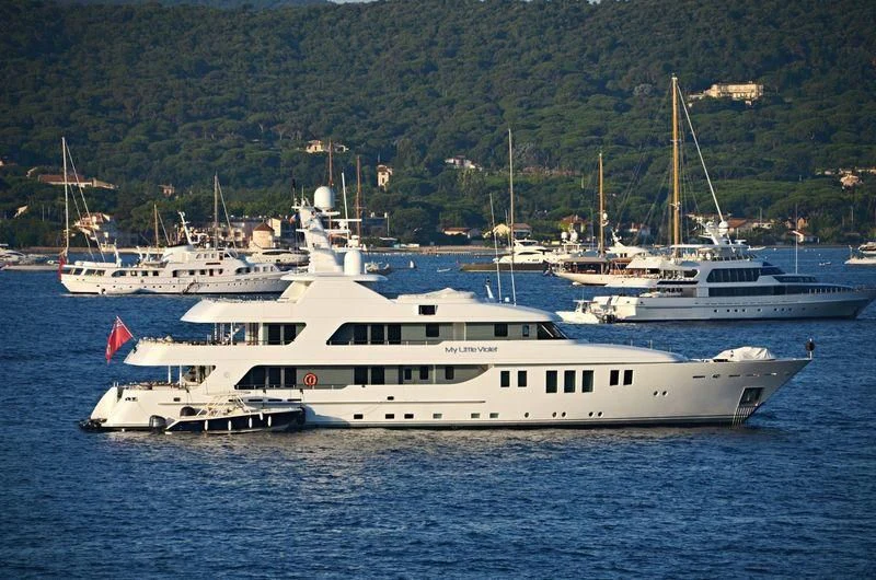a group of boats in the water aboard MY LITTLE VIOLET Yacht for Sale