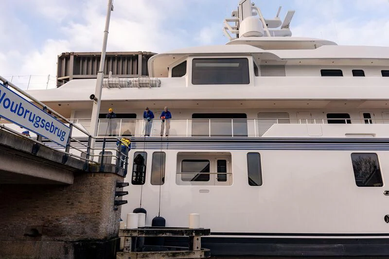 a large white ship aboard PROMISE.D Yacht for Sale