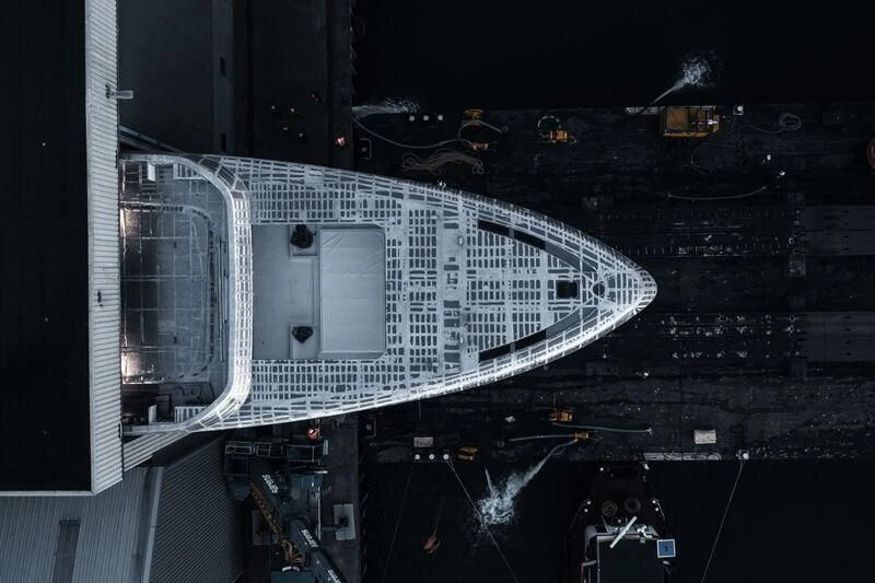 a satellite in space aboard PROMISE.D Yacht for Sale