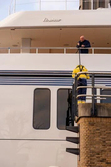 a person standing on a train aboard PROMISE.D Yacht for Sale