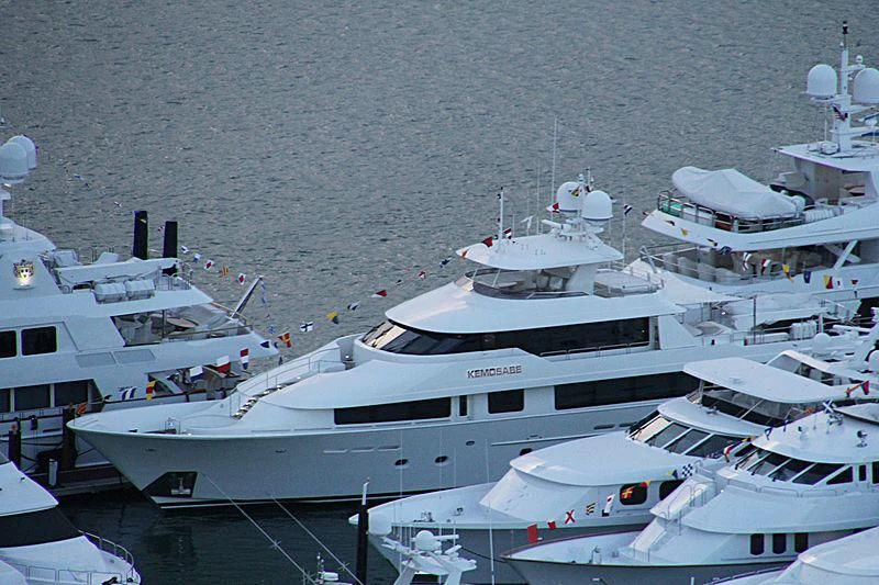 a group of boats in a harbor aboard BESS TIMES Yacht for Sale
