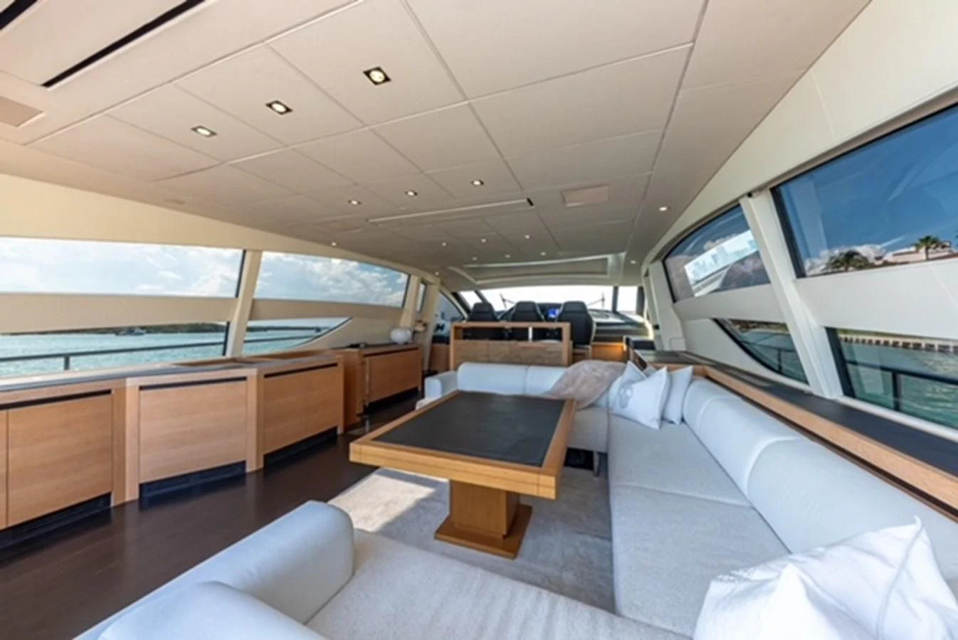inside of a boat aboard WRAITH Yacht for Sale