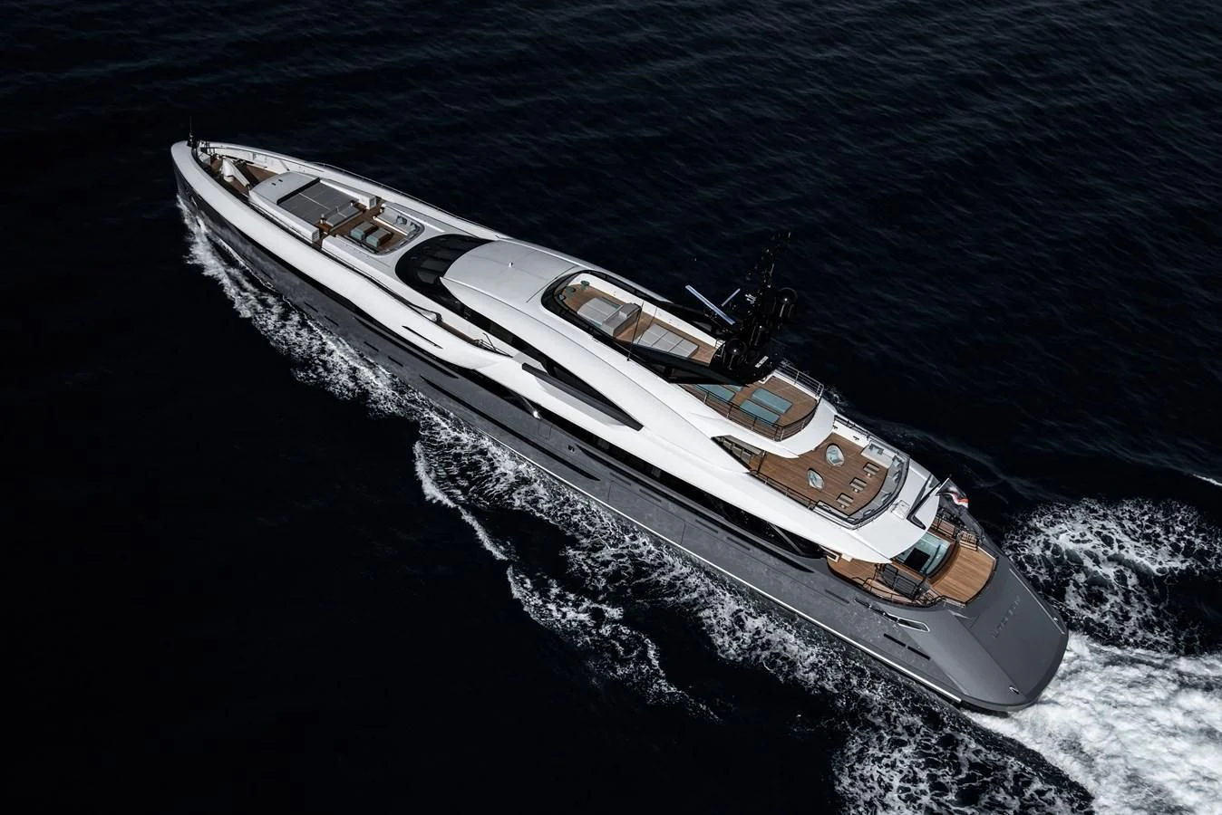 a space ship on the water aboard UTOPIA IV Yacht for Sale