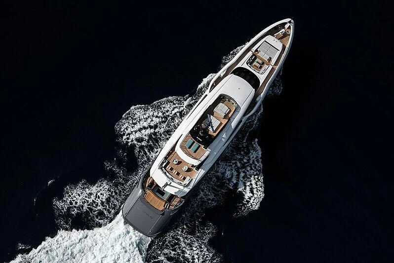 a space shuttle in space aboard UTOPIA IV Yacht for Sale