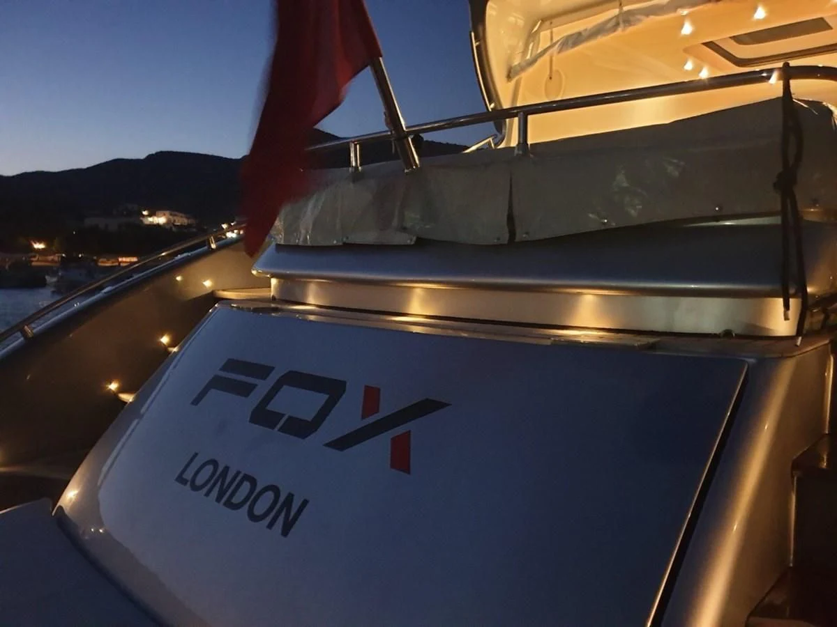 the front of a boat aboard FOX Yacht for Sale