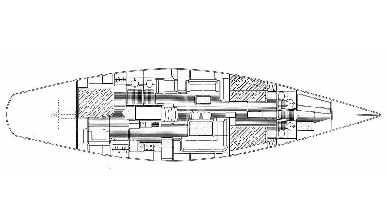 diagram, engineering drawing aboard LUNA DANNS Yacht for Sale