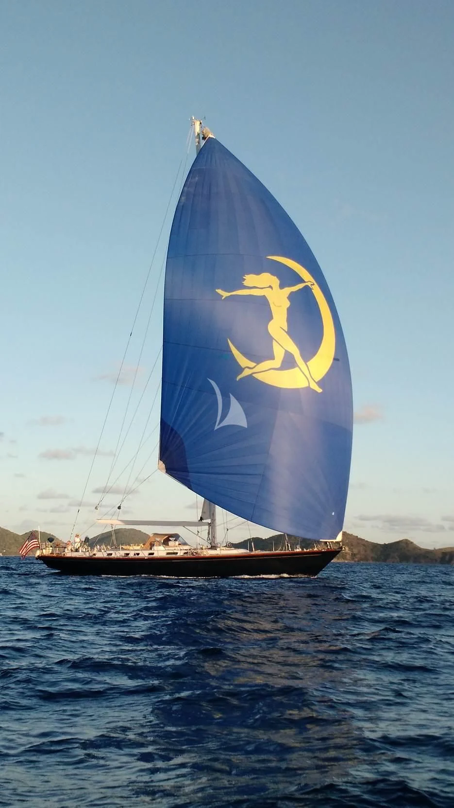 a sailboat with a sail aboard LUNA DANNS Yacht for Sale