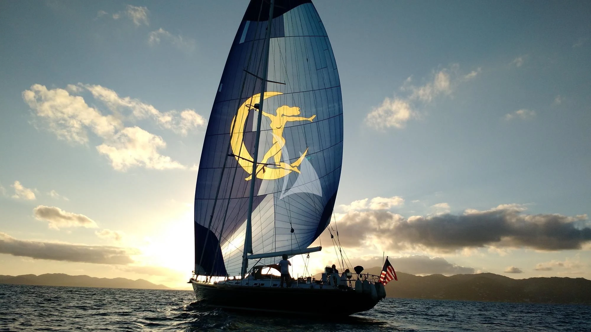 a sailboat on the water aboard LUNA DANNS Yacht for Sale