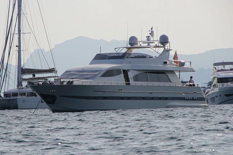 a boat in the water aboard IMPORTANT BUSINESS Yacht for Sale