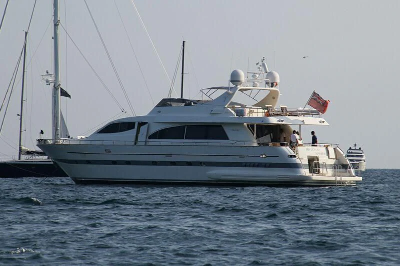 a boat in the water aboard IMPORTANT BUSINESS Yacht for Sale