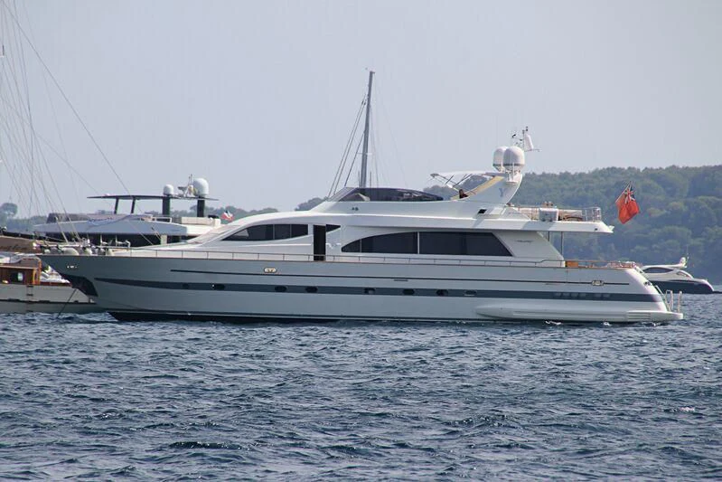 a boat in the water aboard IMPORTANT BUSINESS Yacht for Sale