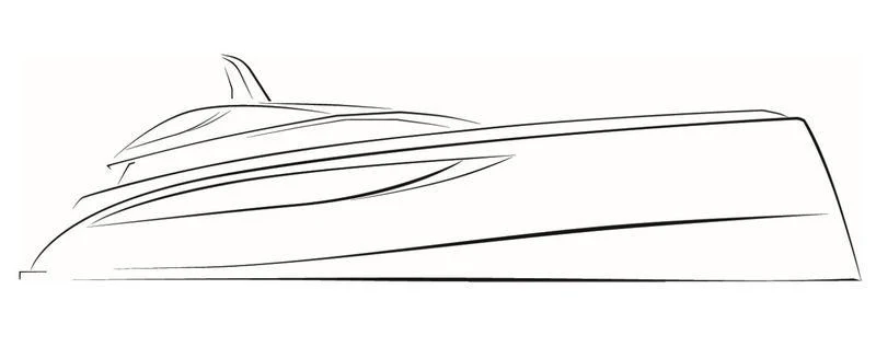a line of black lines aboard BLACK SHARK Yacht for Sale