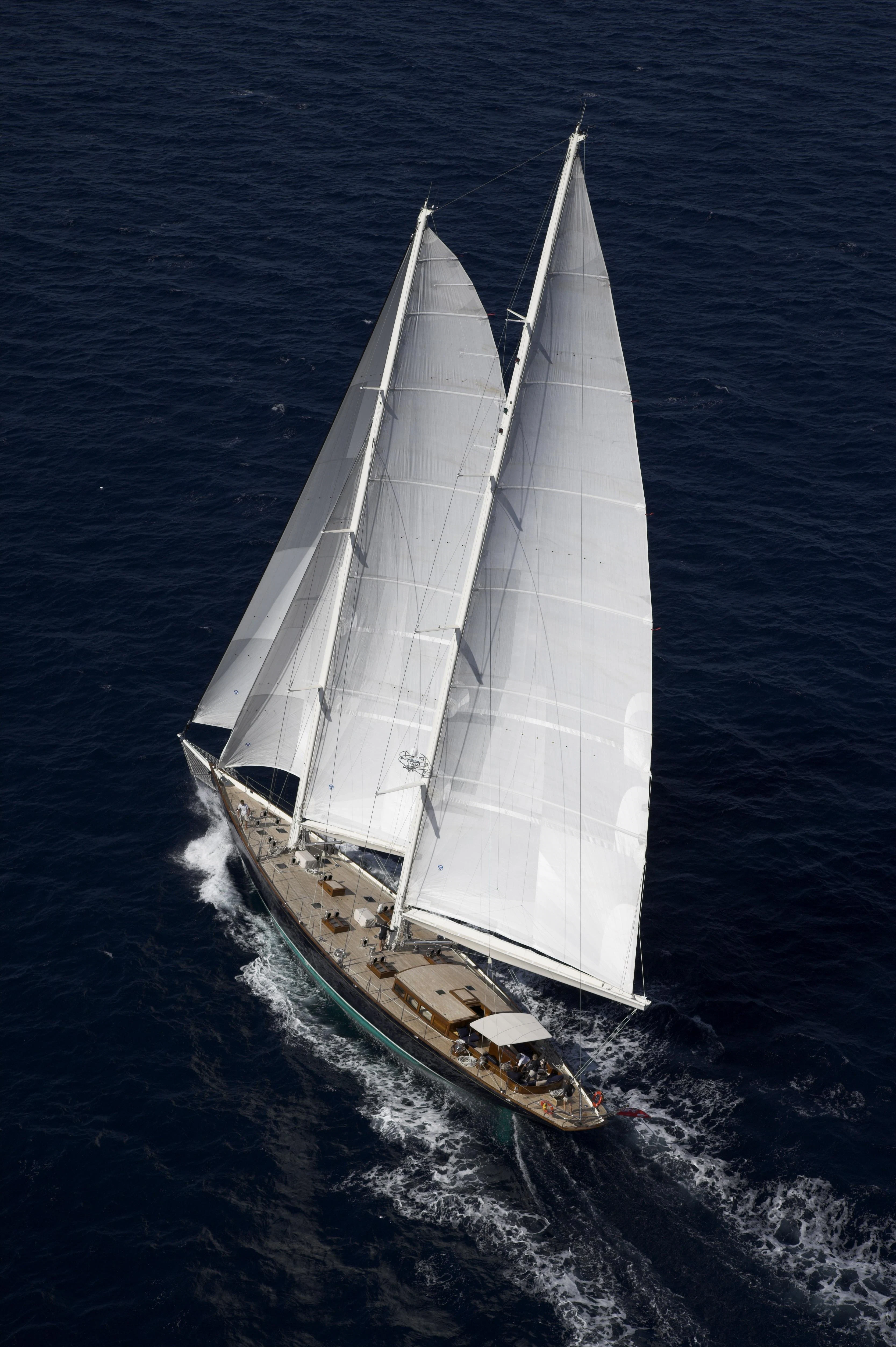 a boat sailing on the water aboard SEABISCUIT Yacht for Sale